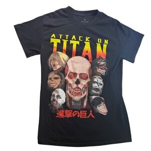 Attack on Titan Final Season Graphic T Shirt Tee Blk Ripple Junction Sz S Casual